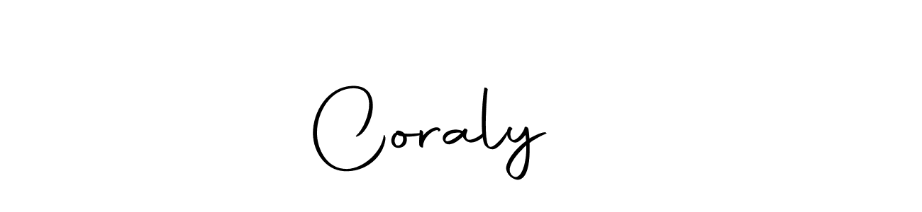 Use a signature maker to create a handwritten signature online. With this signature software, you can design (Autography-DOLnW) your own signature for name Coraly ❤️. Coraly ❤️ signature style 10 images and pictures png