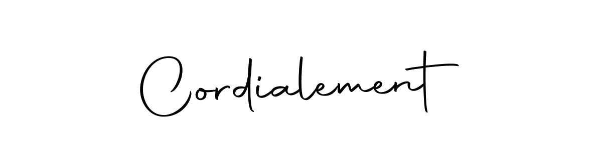 How to make Cordialement signature? Autography-DOLnW is a professional autograph style. Create handwritten signature for Cordialement name. Cordialement signature style 10 images and pictures png