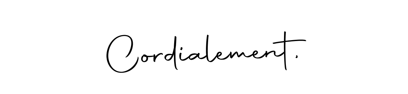 Similarly Autography-DOLnW is the best handwritten signature design. Signature creator online .You can use it as an online autograph creator for name Cordialement,. Cordialement, signature style 10 images and pictures png