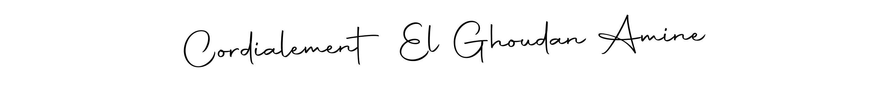 Also we have Cordialement El Ghoudan Amine name is the best signature style. Create professional handwritten signature collection using Autography-DOLnW autograph style. Cordialement El Ghoudan Amine signature style 10 images and pictures png