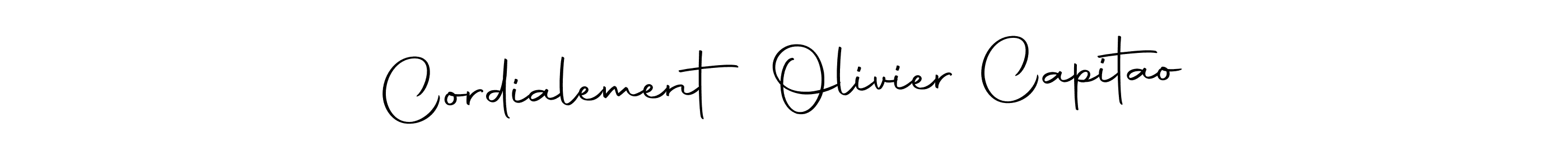 Design your own signature with our free online signature maker. With this signature software, you can create a handwritten (Autography-DOLnW) signature for name Cordialement Olivier Capitao. Cordialement Olivier Capitao signature style 10 images and pictures png