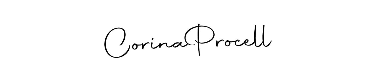 Create a beautiful signature design for name Corina  Procell. With this signature (Autography-DOLnW) fonts, you can make a handwritten signature for free. Corina  Procell signature style 10 images and pictures png