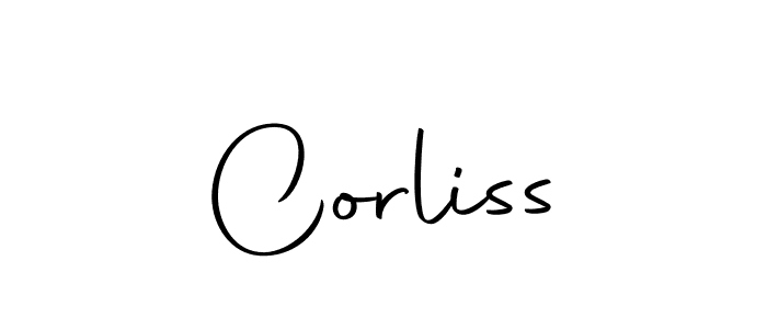 Design your own signature with our free online signature maker. With this signature software, you can create a handwritten (Autography-DOLnW) signature for name Corliss. Corliss signature style 10 images and pictures png