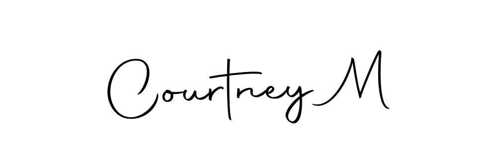 Create a beautiful signature design for name Courtney M. With this signature (Autography-DOLnW) fonts, you can make a handwritten signature for free. Courtney M signature style 10 images and pictures png