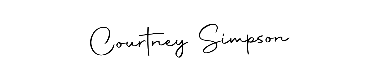 Design your own signature with our free online signature maker. With this signature software, you can create a handwritten (Autography-DOLnW) signature for name Courtney Simpson. Courtney Simpson signature style 10 images and pictures png