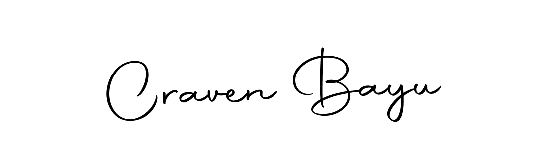 Make a beautiful signature design for name Craven Bayu. Use this online signature maker to create a handwritten signature for free. Craven Bayu signature style 10 images and pictures png