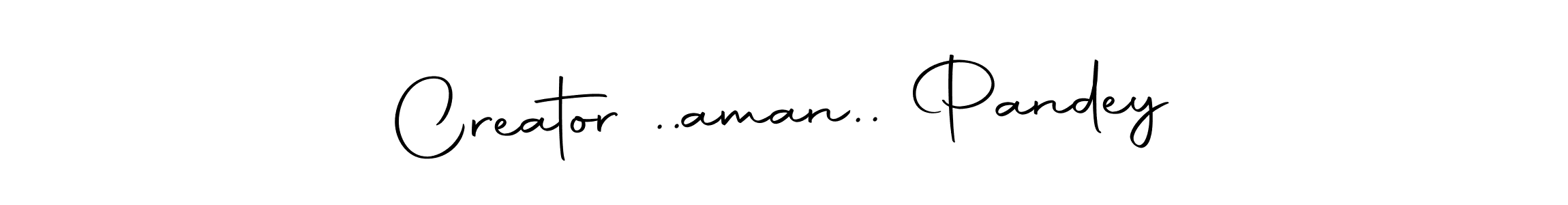 Use a signature maker to create a handwritten signature online. With this signature software, you can design (Autography-DOLnW) your own signature for name Creator ..aman.. Pandey. Creator ..aman.. Pandey signature style 10 images and pictures png