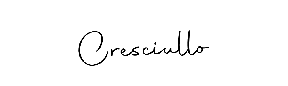 You can use this online signature creator to create a handwritten signature for the name Cresciullo. This is the best online autograph maker. Cresciullo signature style 10 images and pictures png