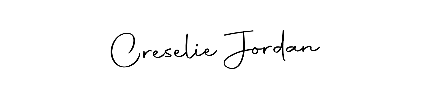 Make a beautiful signature design for name Creselie Jordan. Use this online signature maker to create a handwritten signature for free. Creselie Jordan signature style 10 images and pictures png