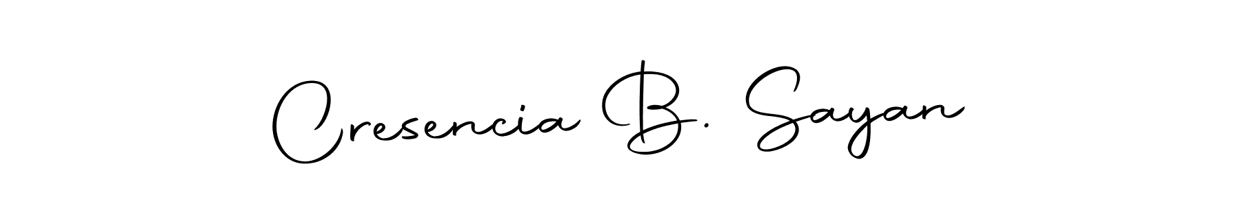 if you are searching for the best signature style for your name Cresencia B. Sayan. so please give up your signature search. here we have designed multiple signature styles  using Autography-DOLnW. Cresencia B. Sayan signature style 10 images and pictures png