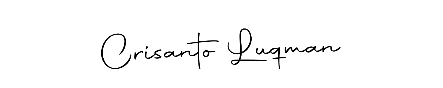 How to make Crisanto Luqman name signature. Use Autography-DOLnW style for creating short signs online. This is the latest handwritten sign. Crisanto Luqman signature style 10 images and pictures png