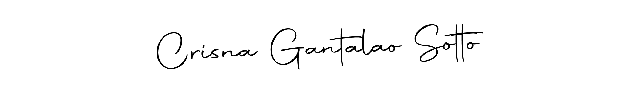 The best way (Autography-DOLnW) to make a short signature is to pick only two or three words in your name. The name Crisna Gantalao Sotto include a total of six letters. For converting this name. Crisna Gantalao Sotto signature style 10 images and pictures png