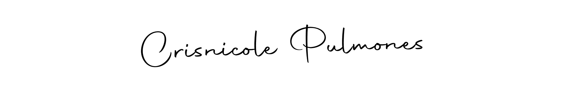 Create a beautiful signature design for name Crisnicole Pulmones. With this signature (Autography-DOLnW) fonts, you can make a handwritten signature for free. Crisnicole Pulmones signature style 10 images and pictures png