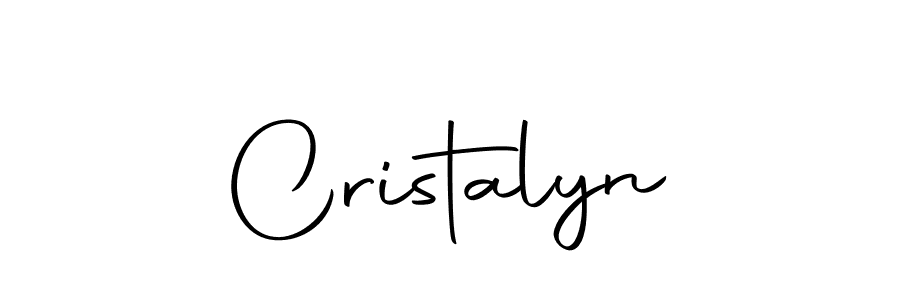 Create a beautiful signature design for name Cristalyn. With this signature (Autography-DOLnW) fonts, you can make a handwritten signature for free. Cristalyn signature style 10 images and pictures png
