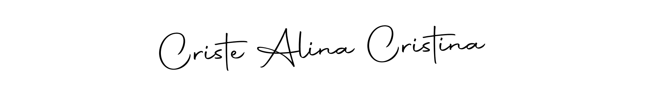 Design your own signature with our free online signature maker. With this signature software, you can create a handwritten (Autography-DOLnW) signature for name Criste Alina Cristina. Criste Alina Cristina signature style 10 images and pictures png