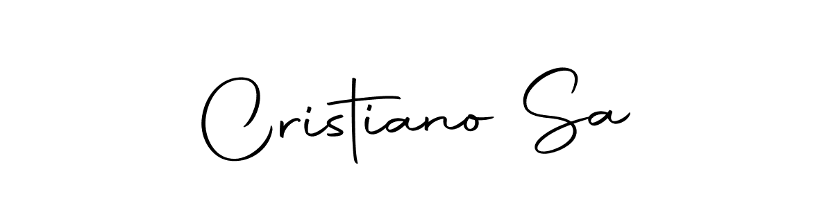 How to make Cristiano Sa name signature. Use Autography-DOLnW style for creating short signs online. This is the latest handwritten sign. Cristiano Sa signature style 10 images and pictures png