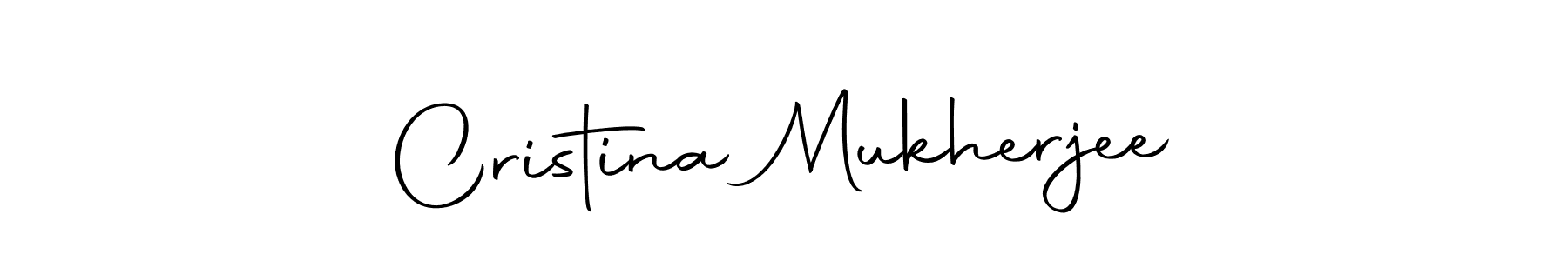 Create a beautiful signature design for name Cristina Mukherjee. With this signature (Autography-DOLnW) fonts, you can make a handwritten signature for free. Cristina Mukherjee signature style 10 images and pictures png