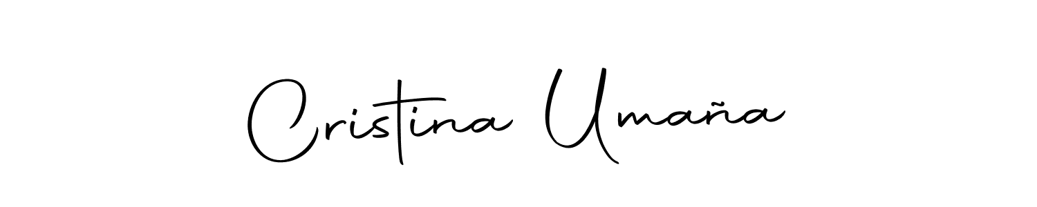 You should practise on your own different ways (Autography-DOLnW) to write your name (Cristina Umaña) in signature. don't let someone else do it for you. Cristina Umaña signature style 10 images and pictures png