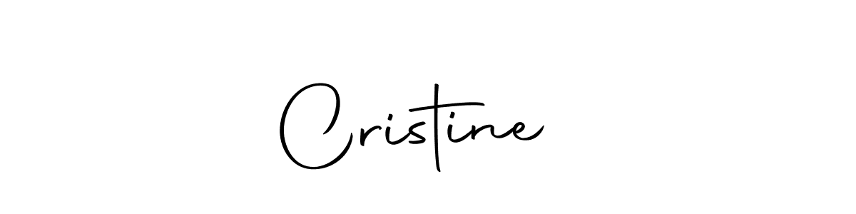 How to make Cristine ♥ name signature. Use Autography-DOLnW style for creating short signs online. This is the latest handwritten sign. Cristine ♥ signature style 10 images and pictures png