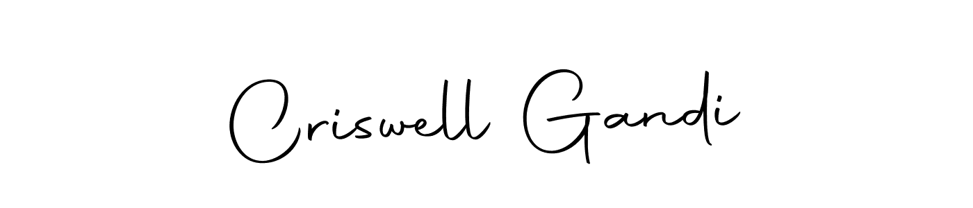 You should practise on your own different ways (Autography-DOLnW) to write your name (Criswell Gandi) in signature. don't let someone else do it for you. Criswell Gandi signature style 10 images and pictures png