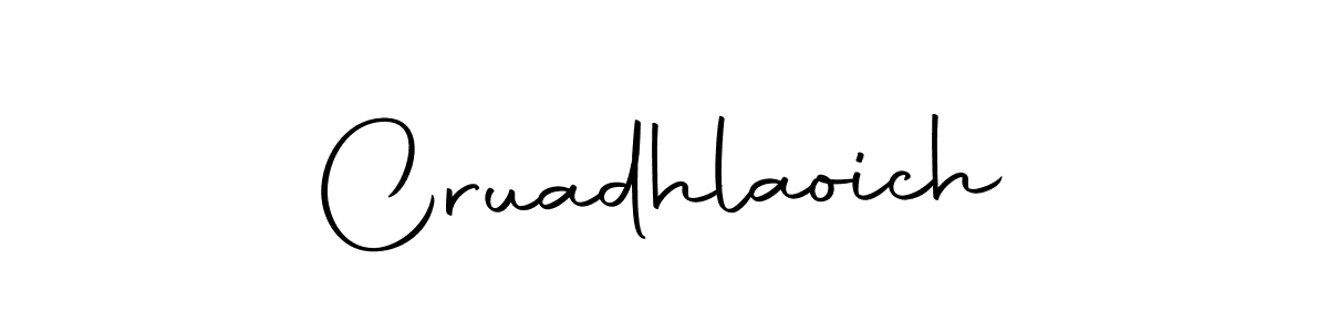 How to make Cruadhlaoich name signature. Use Autography-DOLnW style for creating short signs online. This is the latest handwritten sign. Cruadhlaoich signature style 10 images and pictures png