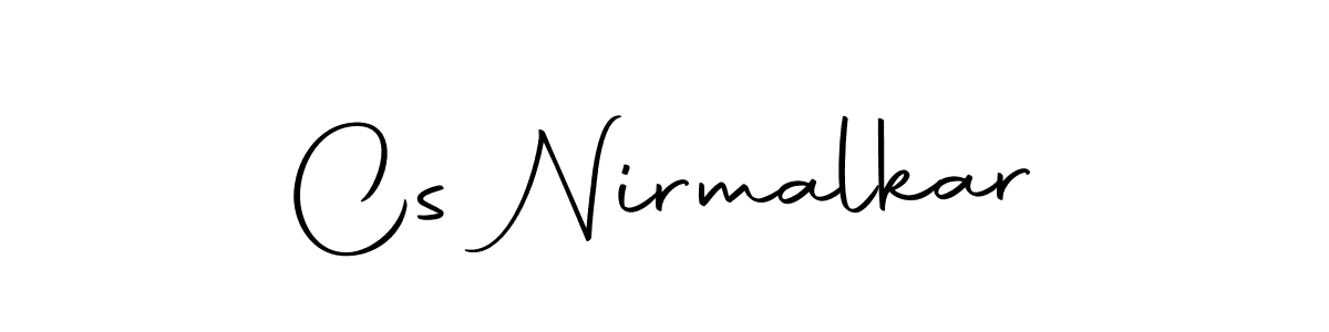 Create a beautiful signature design for name Cs Nirmalkar. With this signature (Autography-DOLnW) fonts, you can make a handwritten signature for free. Cs Nirmalkar signature style 10 images and pictures png