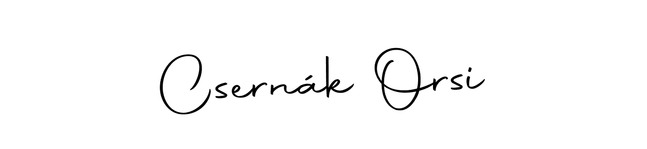 How to make Csernák Orsi name signature. Use Autography-DOLnW style for creating short signs online. This is the latest handwritten sign. Csernák Orsi signature style 10 images and pictures png