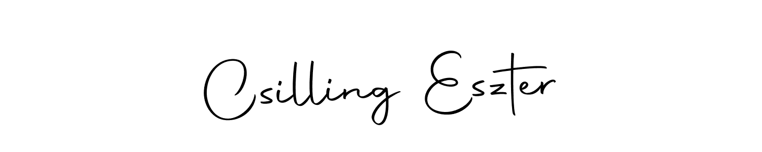 Create a beautiful signature design for name Csilling Eszter. With this signature (Autography-DOLnW) fonts, you can make a handwritten signature for free. Csilling Eszter signature style 10 images and pictures png