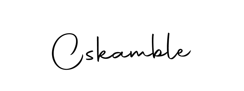 Make a beautiful signature design for name Cskamble. With this signature (Autography-DOLnW) style, you can create a handwritten signature for free. Cskamble signature style 10 images and pictures png