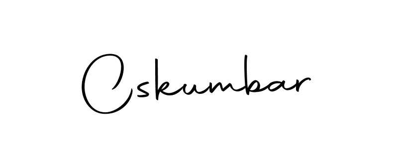 The best way (Autography-DOLnW) to make a short signature is to pick only two or three words in your name. The name Cskumbar include a total of six letters. For converting this name. Cskumbar signature style 10 images and pictures png