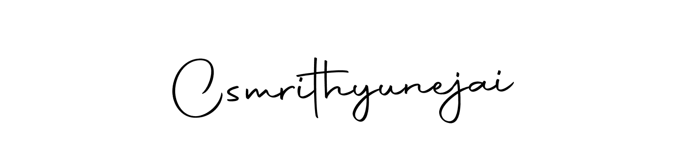 Design your own signature with our free online signature maker. With this signature software, you can create a handwritten (Autography-DOLnW) signature for name Csmrithyunejai. Csmrithyunejai signature style 10 images and pictures png