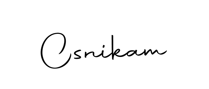 Make a beautiful signature design for name Csnikam. Use this online signature maker to create a handwritten signature for free. Csnikam signature style 10 images and pictures png