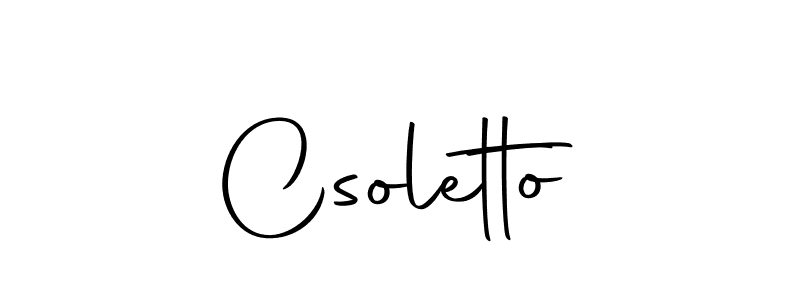 Design your own signature with our free online signature maker. With this signature software, you can create a handwritten (Autography-DOLnW) signature for name Csoletto. Csoletto signature style 10 images and pictures png