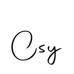 Use a signature maker to create a handwritten signature online. With this signature software, you can design (Autography-DOLnW) your own signature for name Csy. Csy signature style 10 images and pictures png