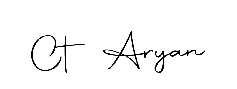 How to make Ct Aryan name signature. Use Autography-DOLnW style for creating short signs online. This is the latest handwritten sign. Ct Aryan signature style 10 images and pictures png