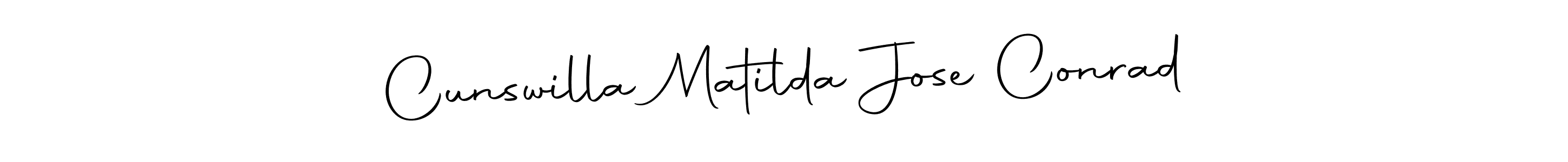 Make a beautiful signature design for name Cunswilla Matilda Jose Conrad. With this signature (Autography-DOLnW) style, you can create a handwritten signature for free. Cunswilla Matilda Jose Conrad signature style 10 images and pictures png