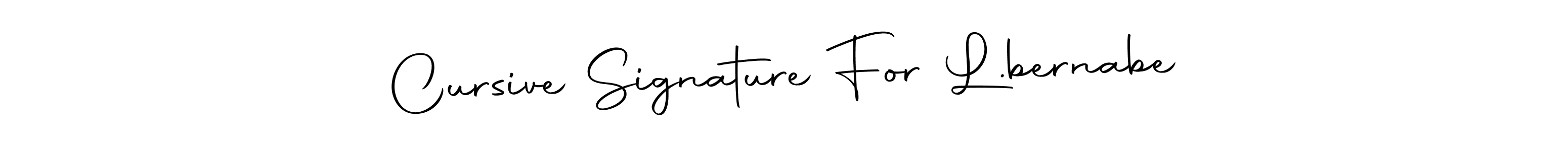 Similarly Autography-DOLnW is the best handwritten signature design. Signature creator online .You can use it as an online autograph creator for name Cursive Signature For L.bernabe. Cursive Signature For L.bernabe signature style 10 images and pictures png