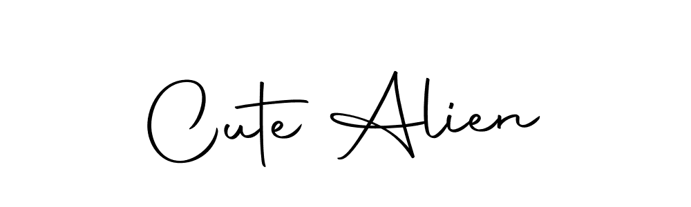 Design your own signature with our free online signature maker. With this signature software, you can create a handwritten (Autography-DOLnW) signature for name Cute Alien. Cute Alien signature style 10 images and pictures png