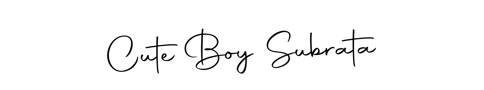 Similarly Autography-DOLnW is the best handwritten signature design. Signature creator online .You can use it as an online autograph creator for name Cute Boy Subrata. Cute Boy Subrata signature style 10 images and pictures png