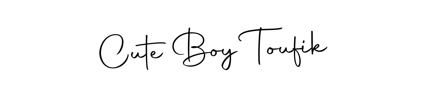 Also we have Cute Boy Toufik name is the best signature style. Create professional handwritten signature collection using Autography-DOLnW autograph style. Cute Boy Toufik signature style 10 images and pictures png