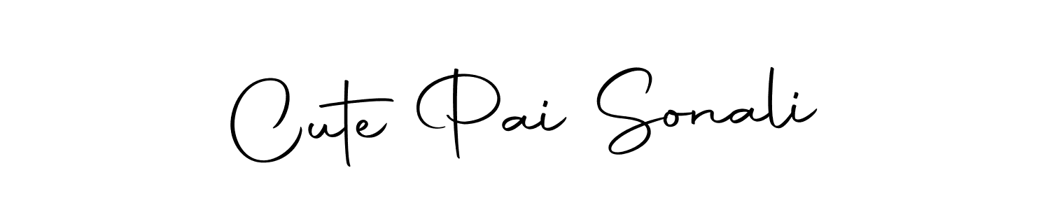 How to make Cute Pai Sonali name signature. Use Autography-DOLnW style for creating short signs online. This is the latest handwritten sign. Cute Pai Sonali signature style 10 images and pictures png