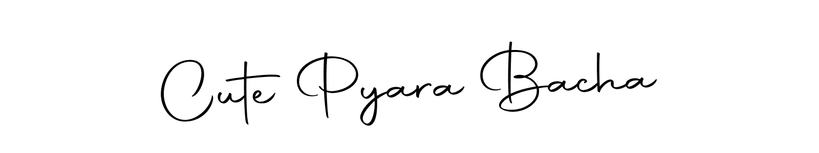 Also we have Cute Pyara Bacha name is the best signature style. Create professional handwritten signature collection using Autography-DOLnW autograph style. Cute Pyara Bacha signature style 10 images and pictures png