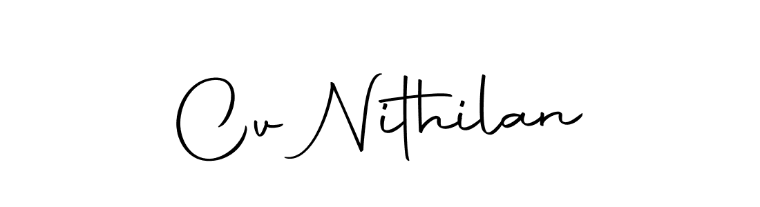 This is the best signature style for the Cv Nithilan name. Also you like these signature font (Autography-DOLnW). Mix name signature. Cv Nithilan signature style 10 images and pictures png