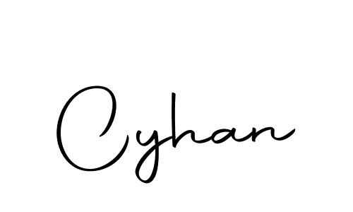 Make a beautiful signature design for name Cyhan. With this signature (Autography-DOLnW) style, you can create a handwritten signature for free. Cyhan signature style 10 images and pictures png