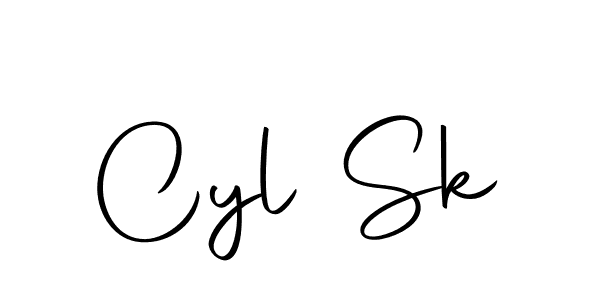 Make a beautiful signature design for name Cyl Sk. With this signature (Autography-DOLnW) style, you can create a handwritten signature for free. Cyl Sk signature style 10 images and pictures png