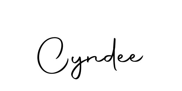 Create a beautiful signature design for name Cyndee. With this signature (Autography-DOLnW) fonts, you can make a handwritten signature for free. Cyndee signature style 10 images and pictures png