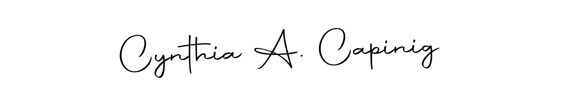 Make a beautiful signature design for name Cynthia A. Capinig. With this signature (Autography-DOLnW) style, you can create a handwritten signature for free. Cynthia A. Capinig signature style 10 images and pictures png