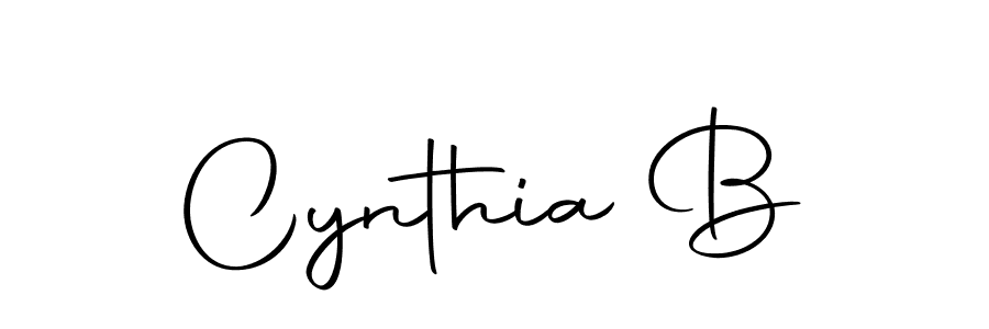 Create a beautiful signature design for name Cynthia B. With this signature (Autography-DOLnW) fonts, you can make a handwritten signature for free. Cynthia B signature style 10 images and pictures png