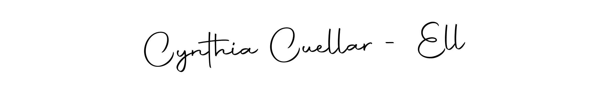 How to make Cynthia Cuellar - Ell name signature. Use Autography-DOLnW style for creating short signs online. This is the latest handwritten sign. Cynthia Cuellar - Ell signature style 10 images and pictures png