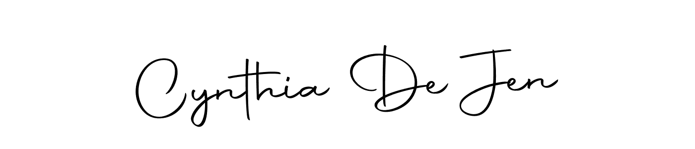 How to make Cynthia De Jen name signature. Use Autography-DOLnW style for creating short signs online. This is the latest handwritten sign. Cynthia De Jen signature style 10 images and pictures png